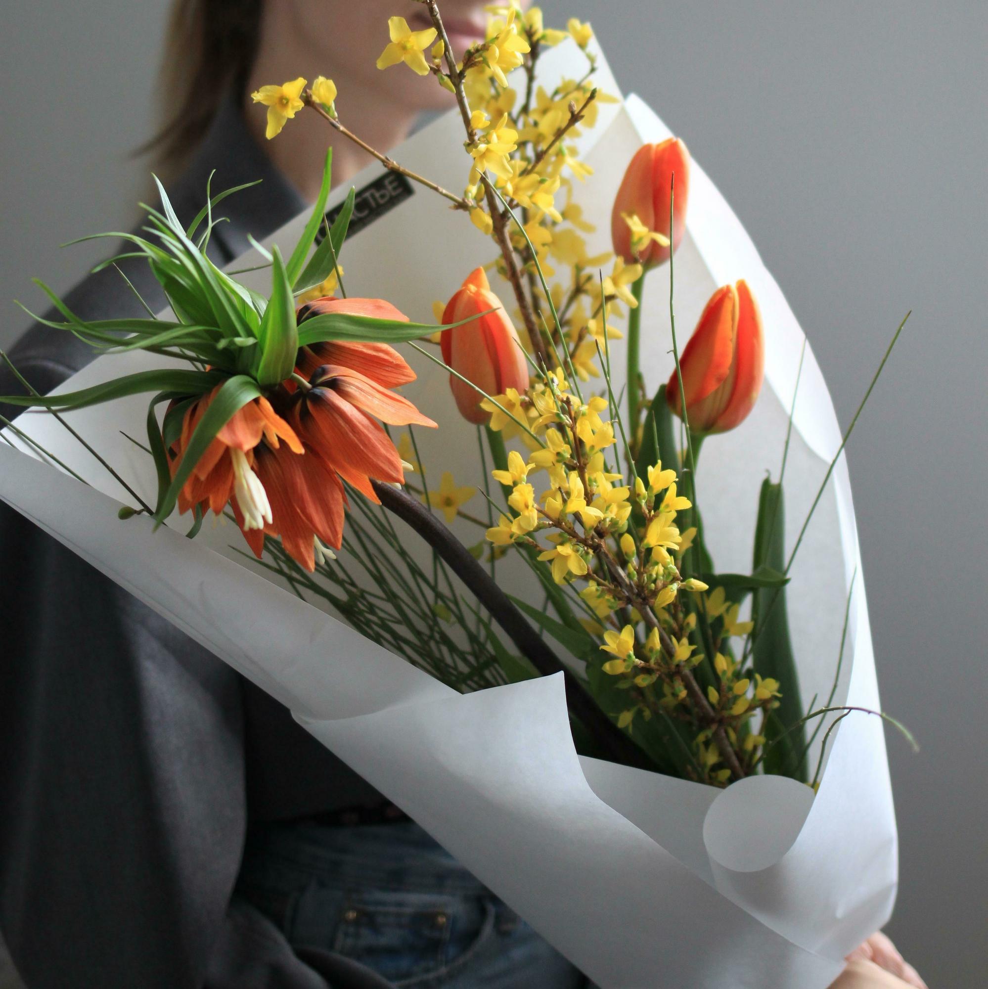 Букет в желто-оранжевой гамме