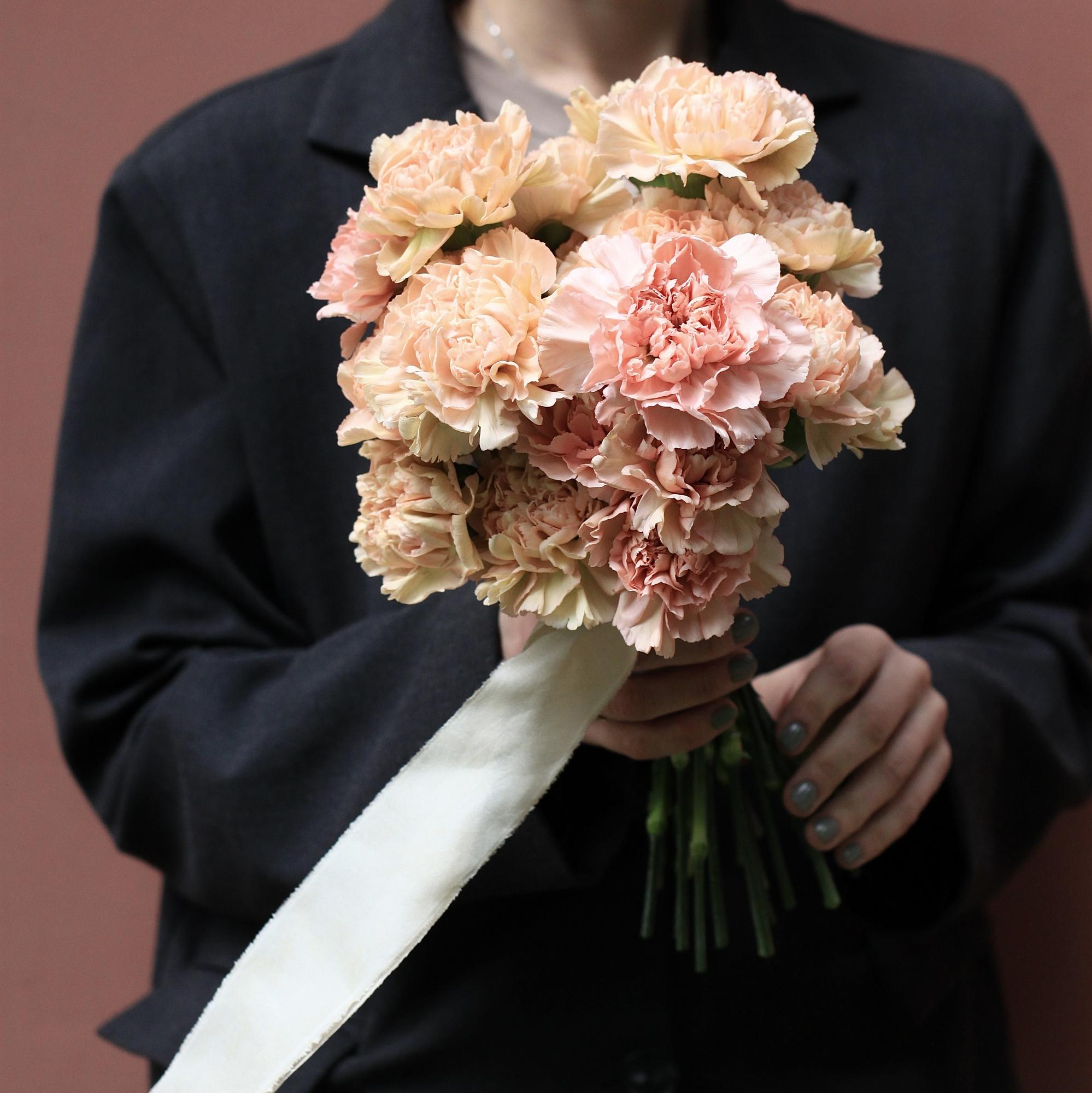 Букет невесты карамельный