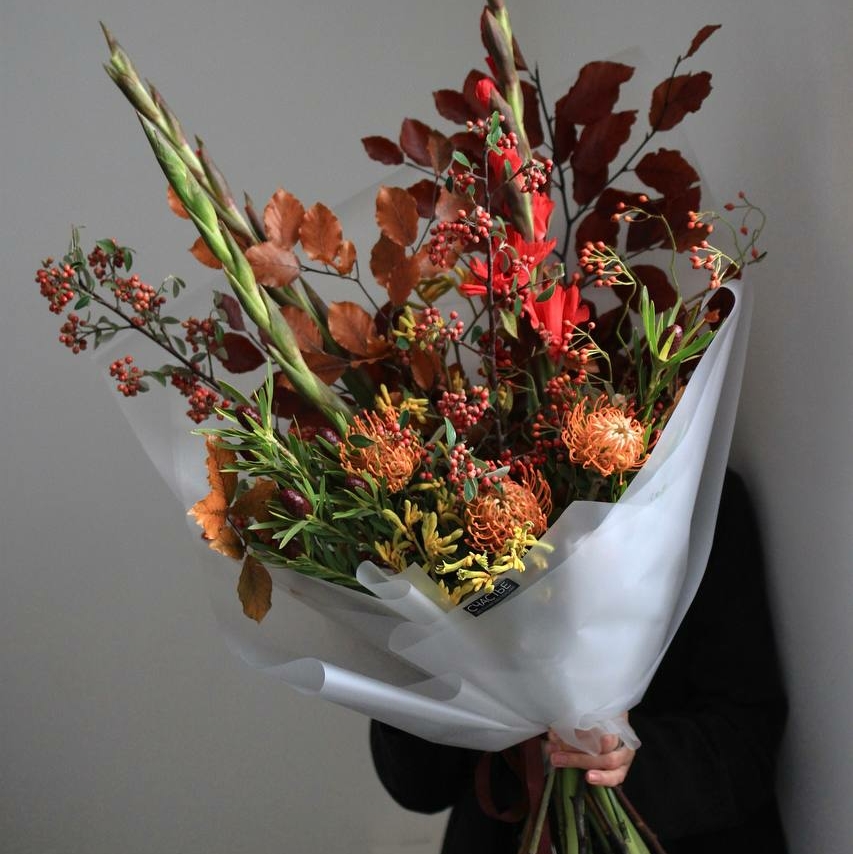 Осенний букет с листьями