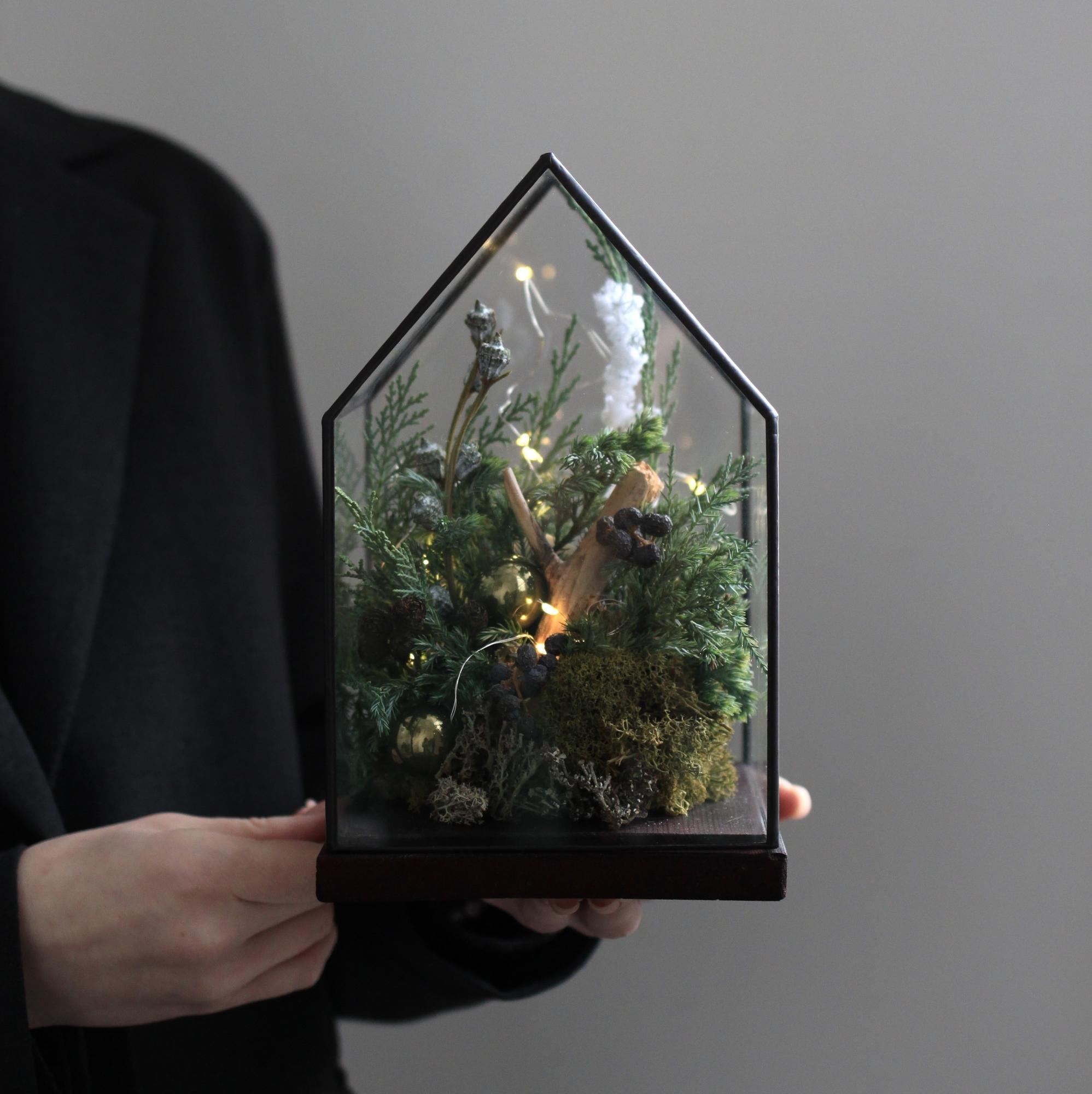 Домик с хвоей