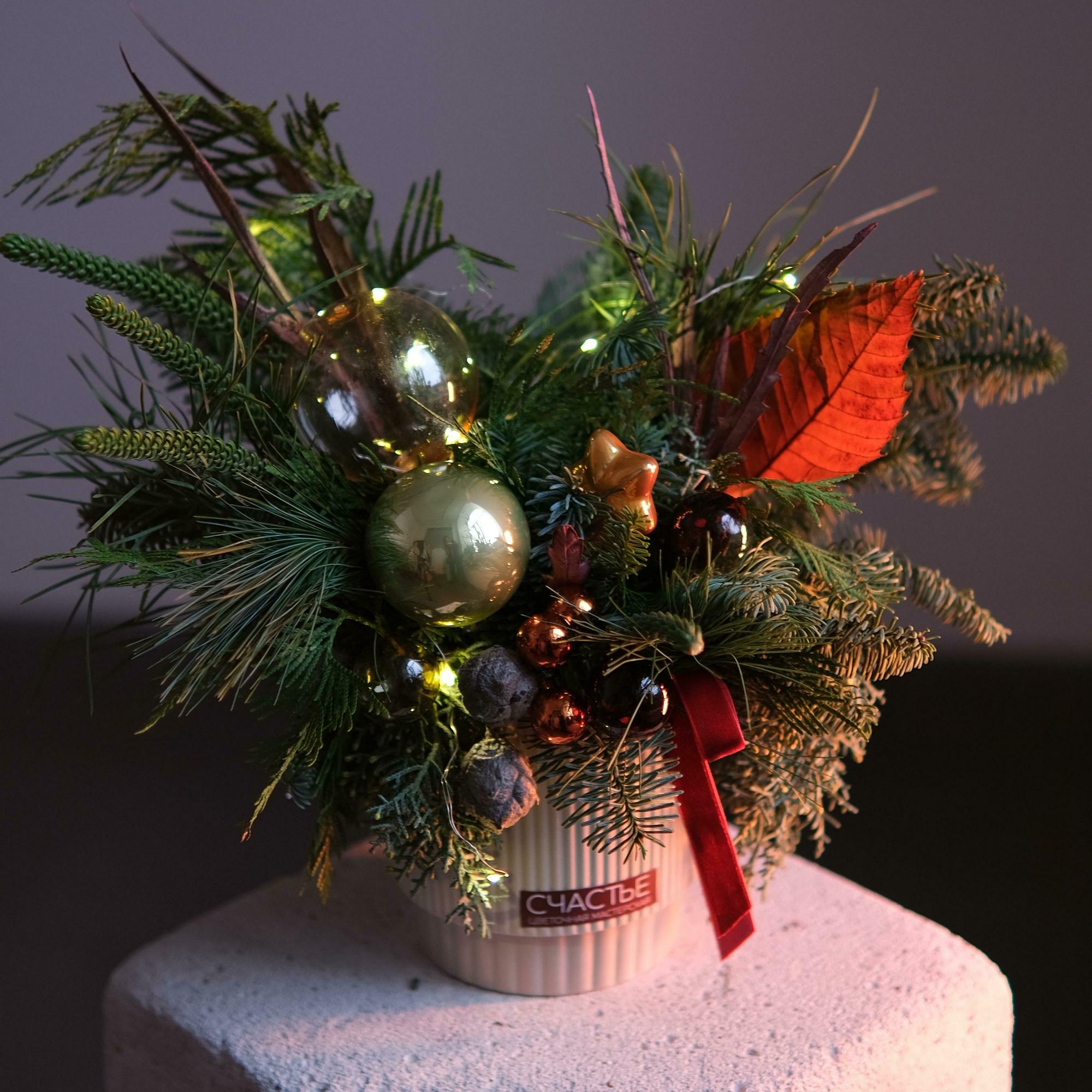 Композиция в кашпо Винтаж