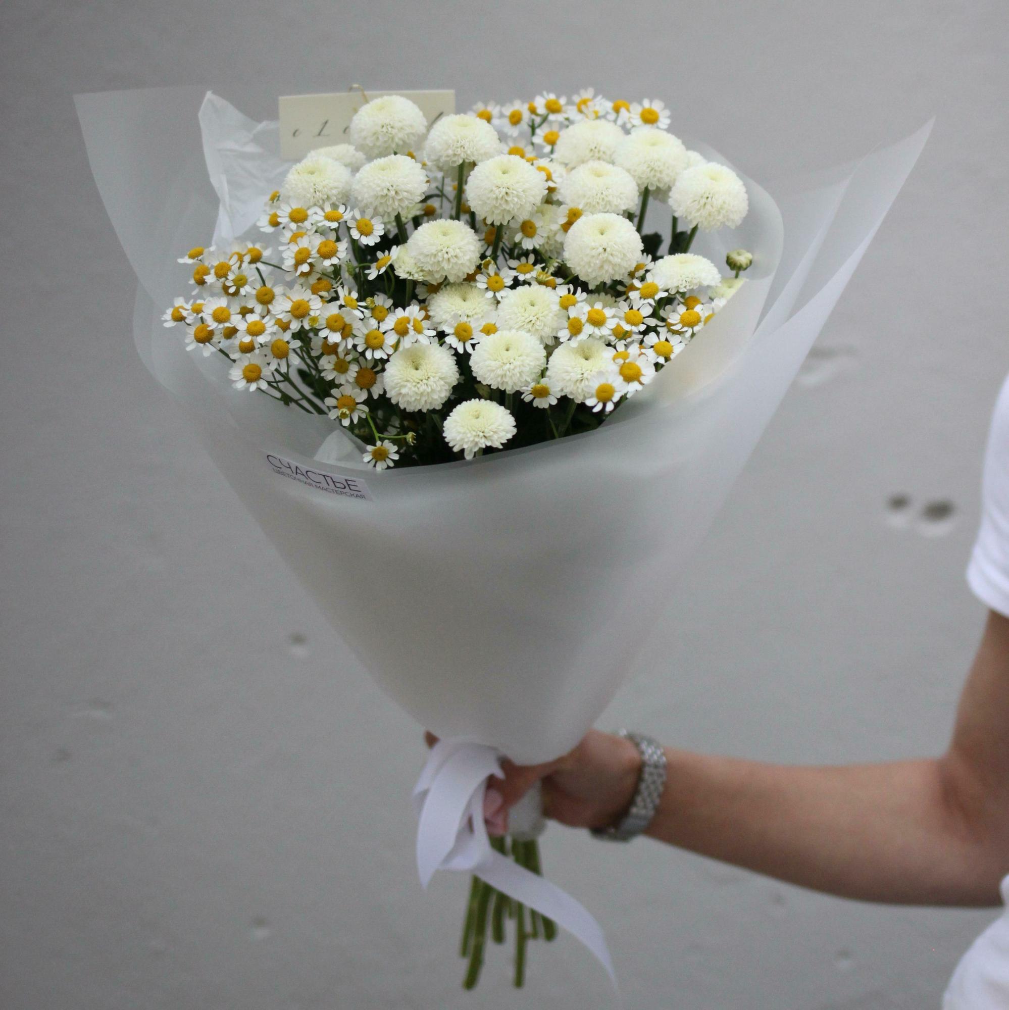 Букет ромашки +хризантемы