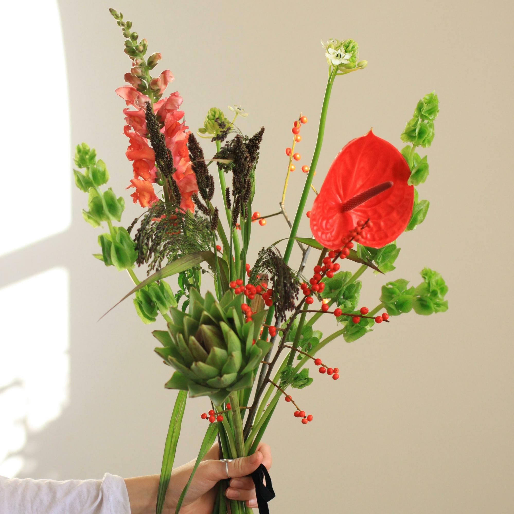 Интерьерный букет с антуриумом