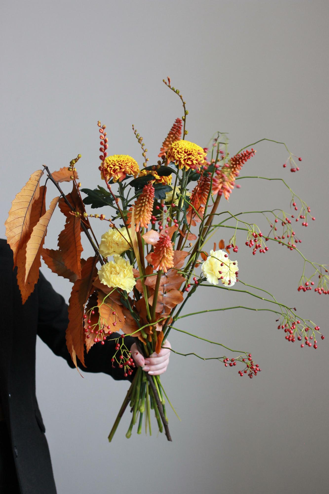 Букет интерьерный букет с розой боттел