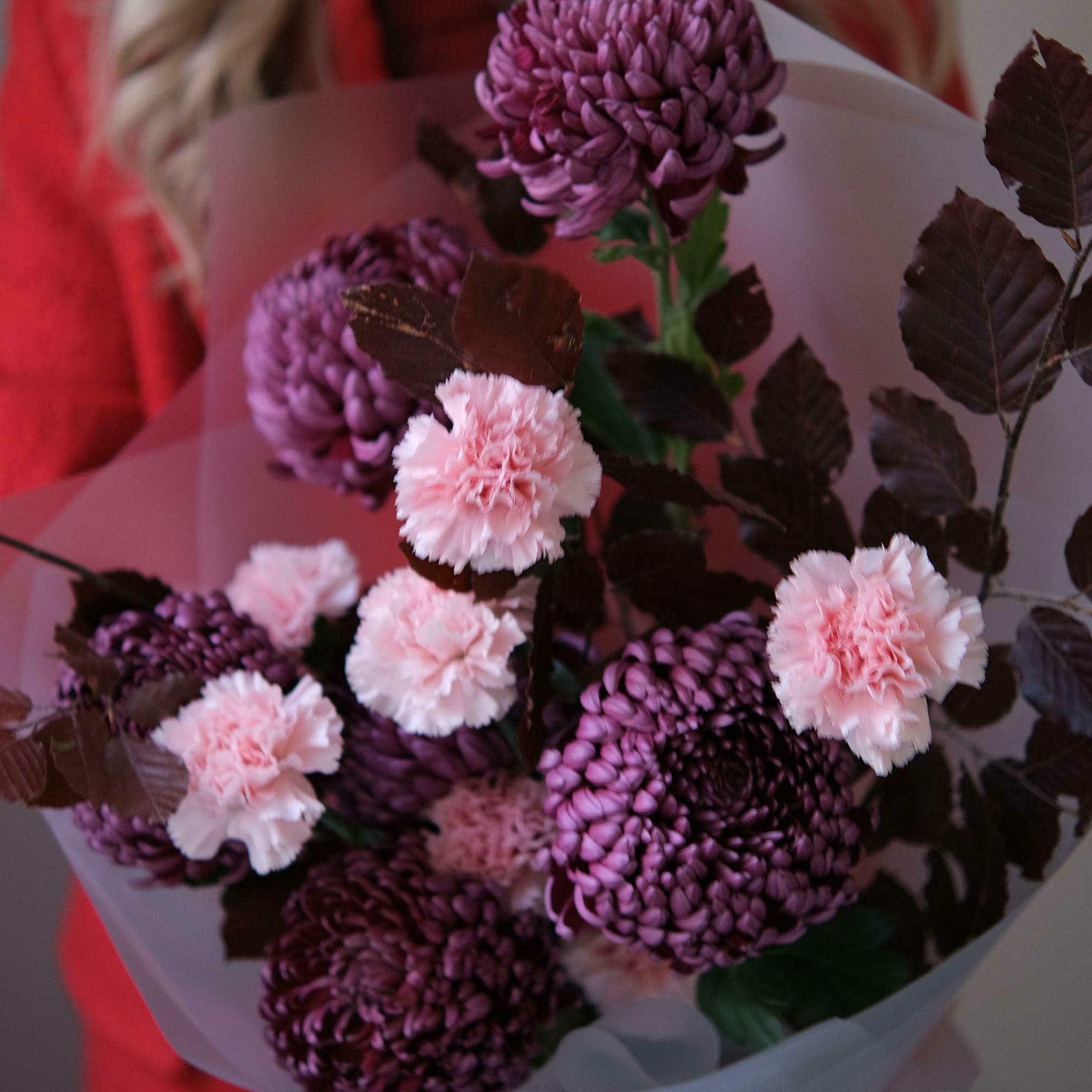 Осенний букет в винном оттенке