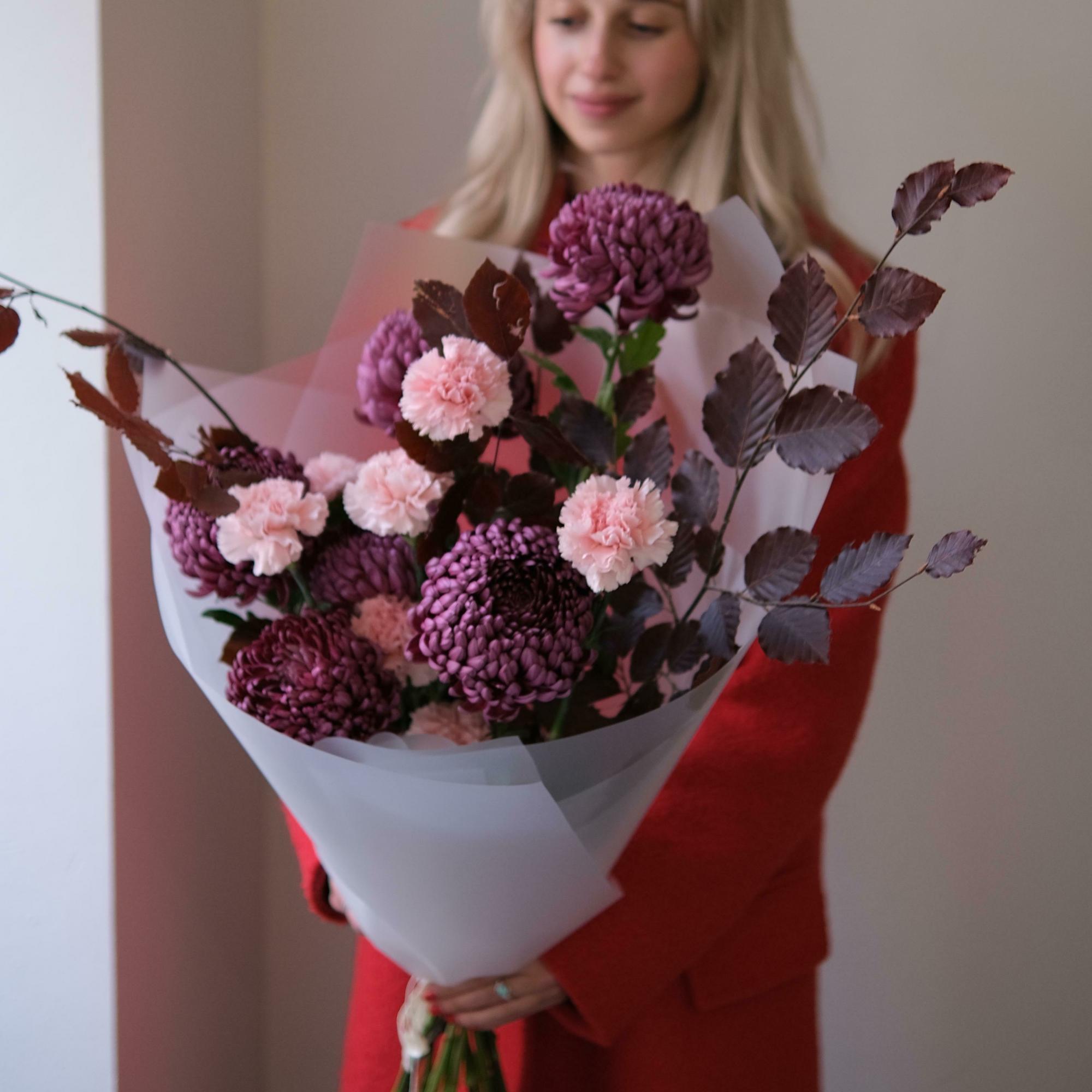 Осенний букет в винном оттенке