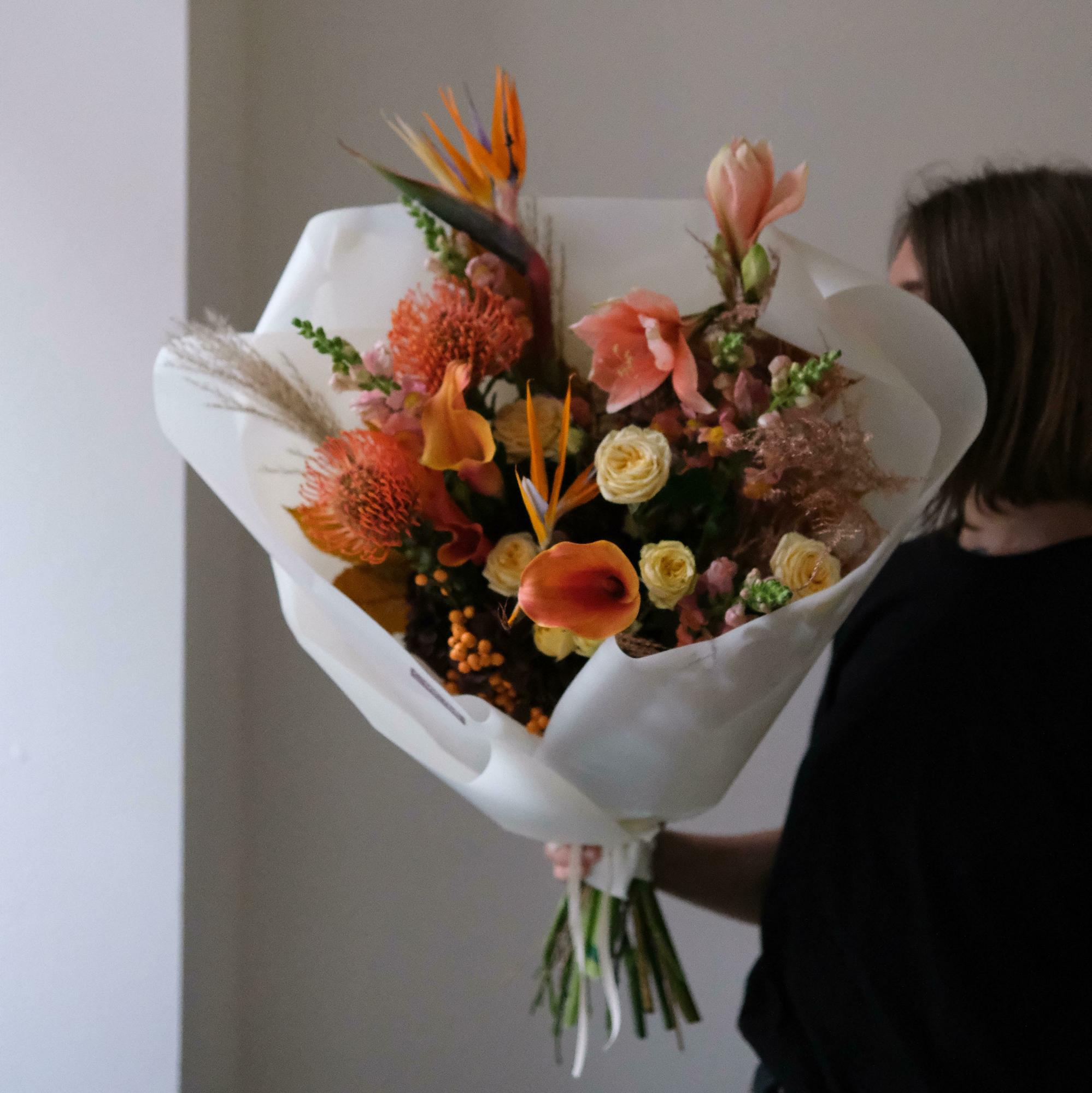 Букет Терракотово-оранжевый