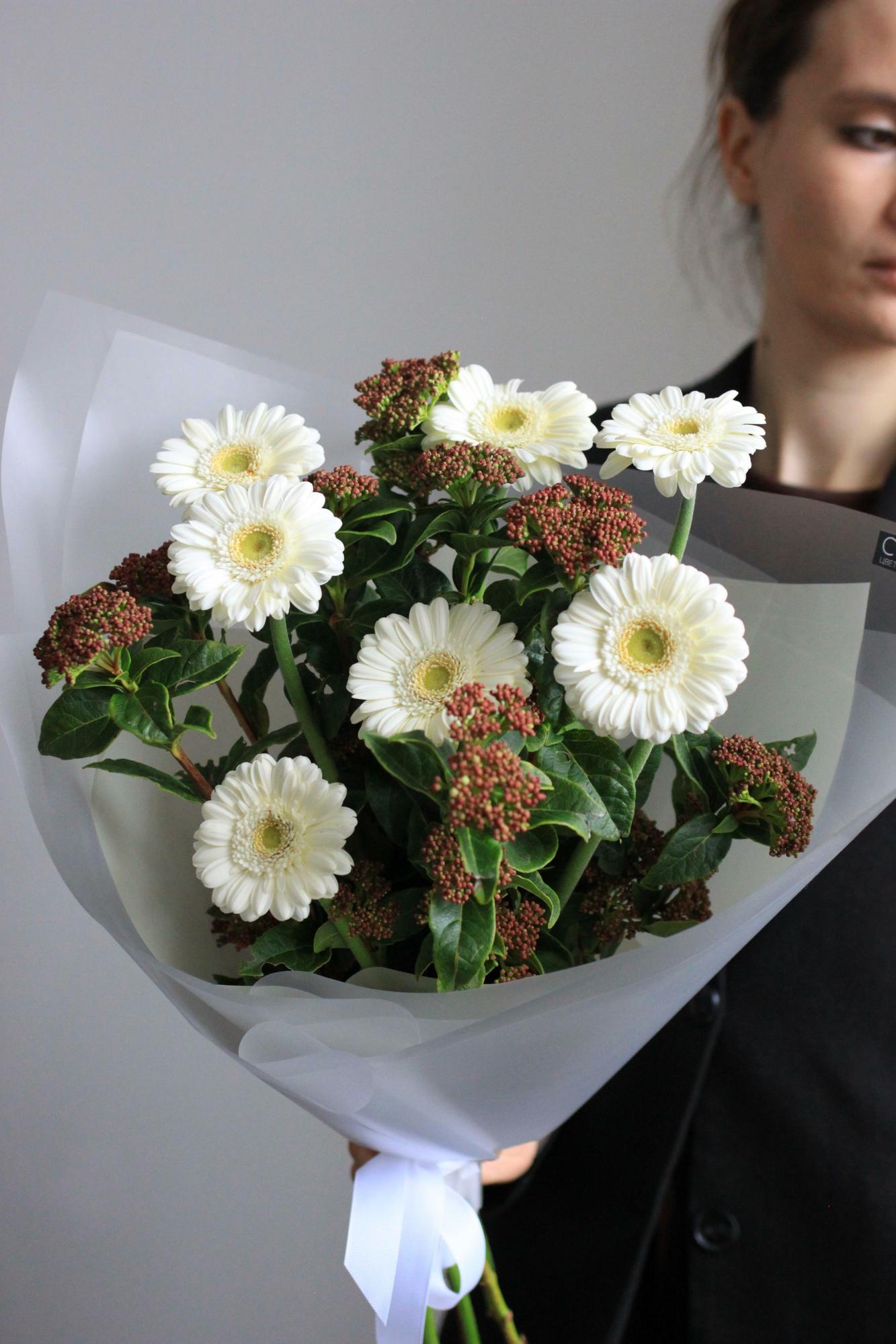 Объемный букет гербер