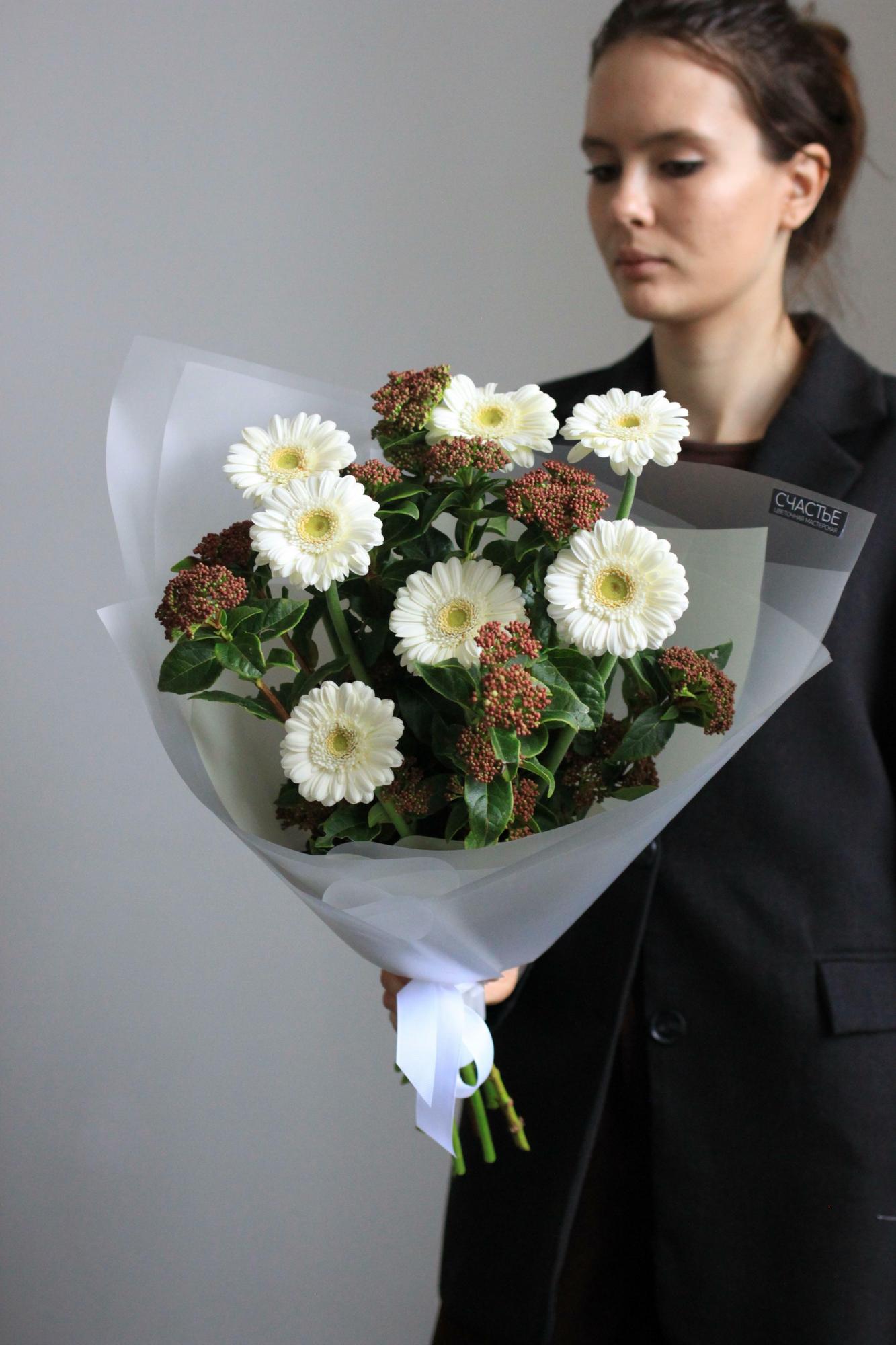 Объемный букет гербер