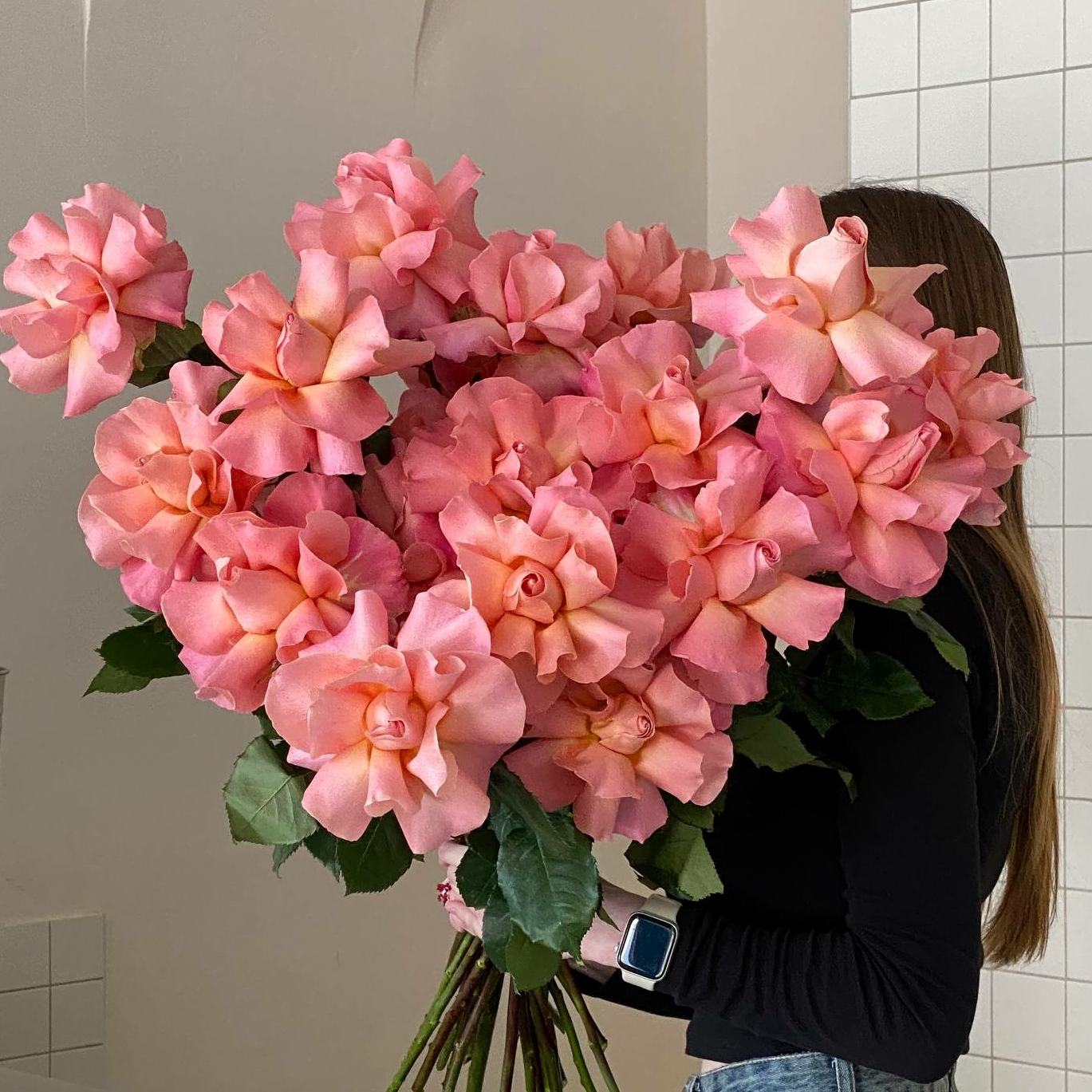 Монобукет французских роз