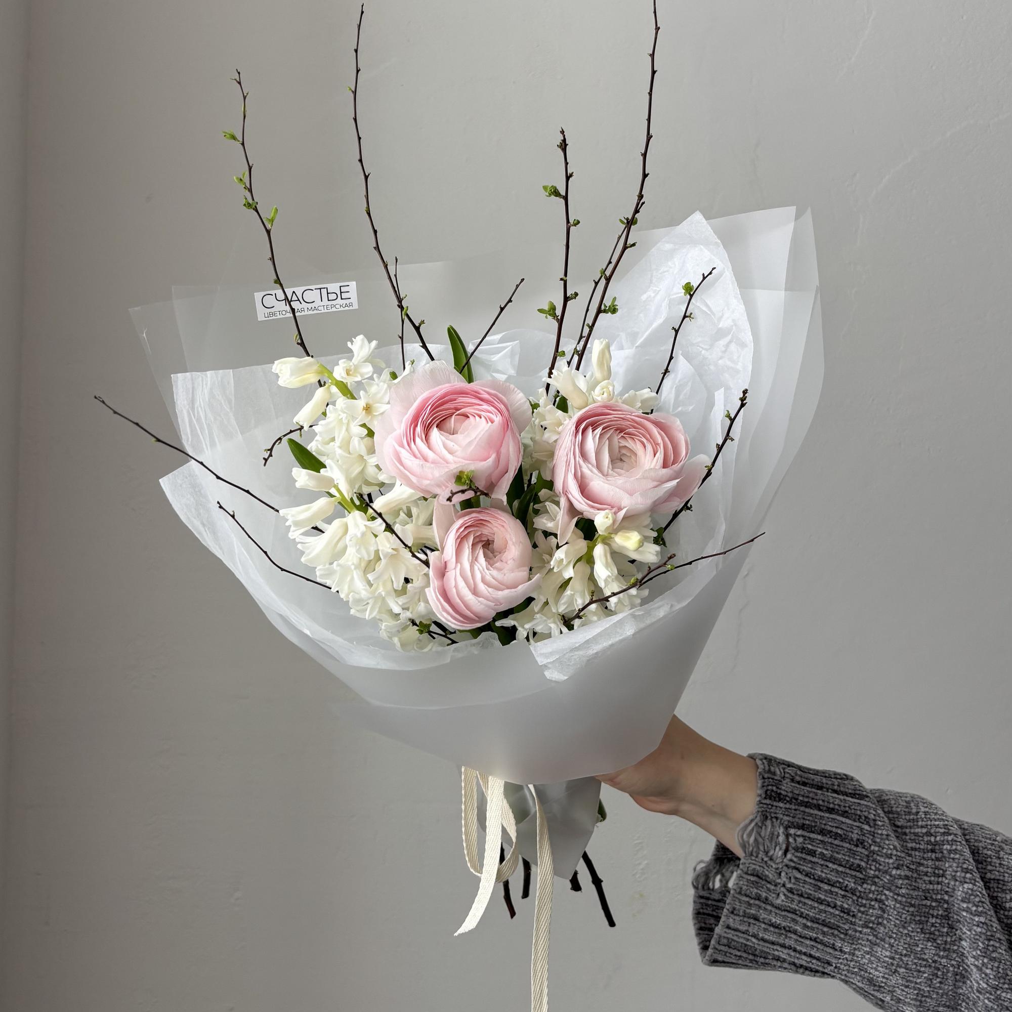 Дуобукет лютики и гиацинты