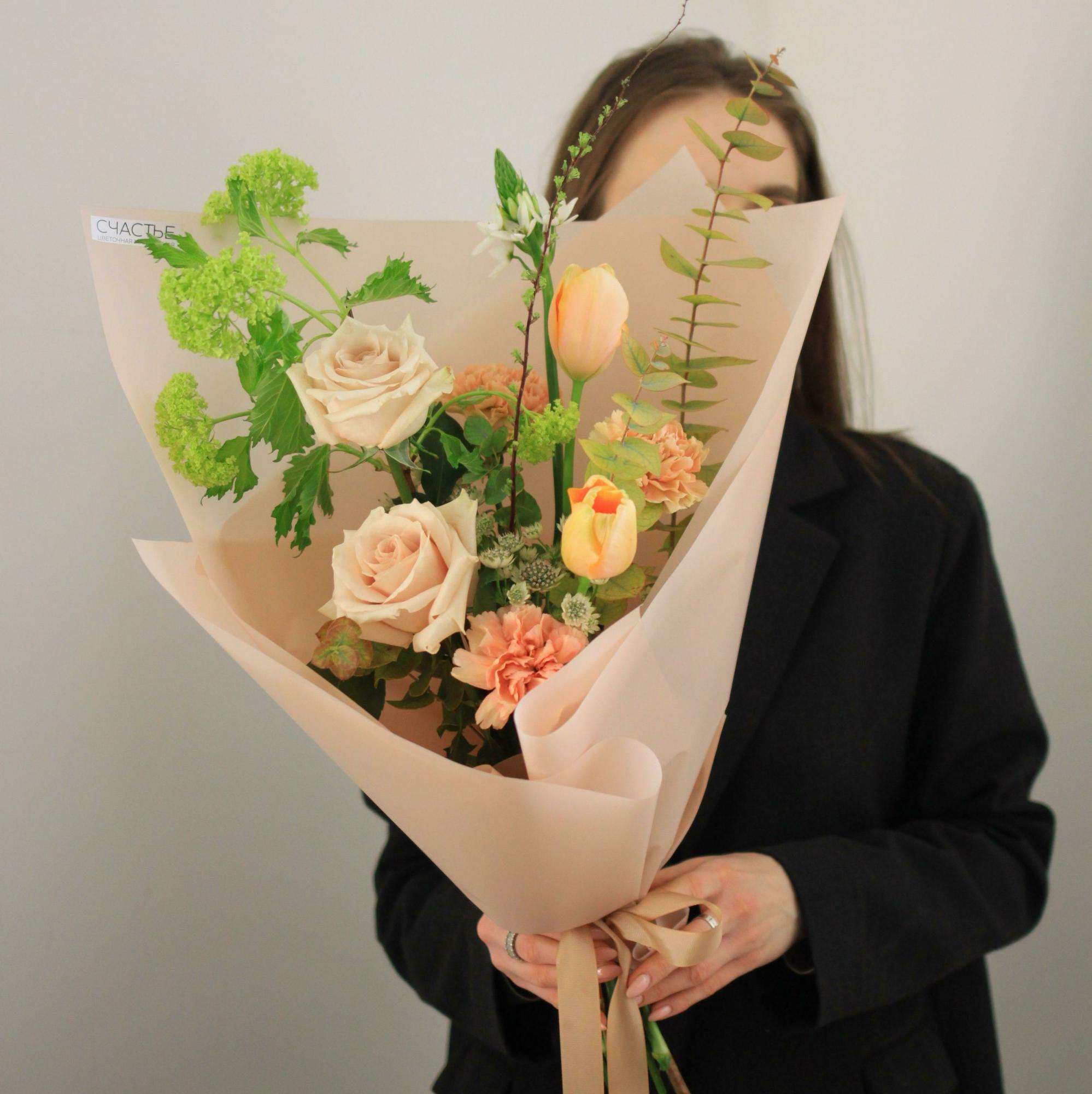 Букет пудрово-зеленый