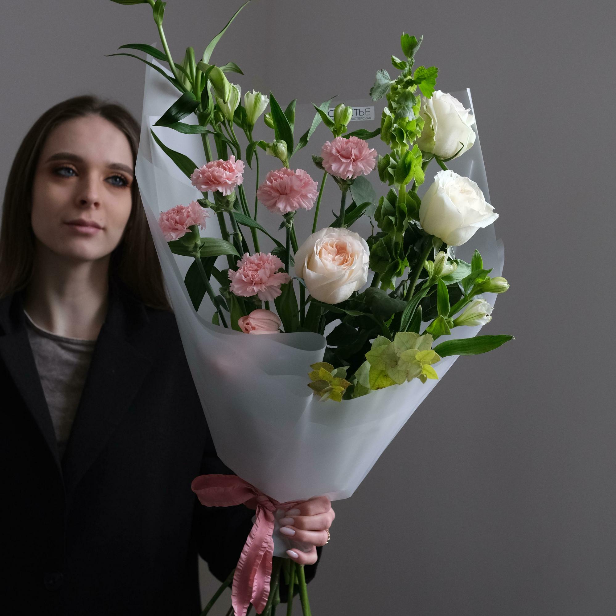 Букет пудрово-зеленый