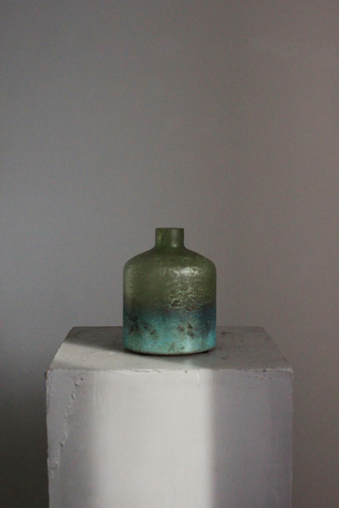 Ваза Зеленая стекло