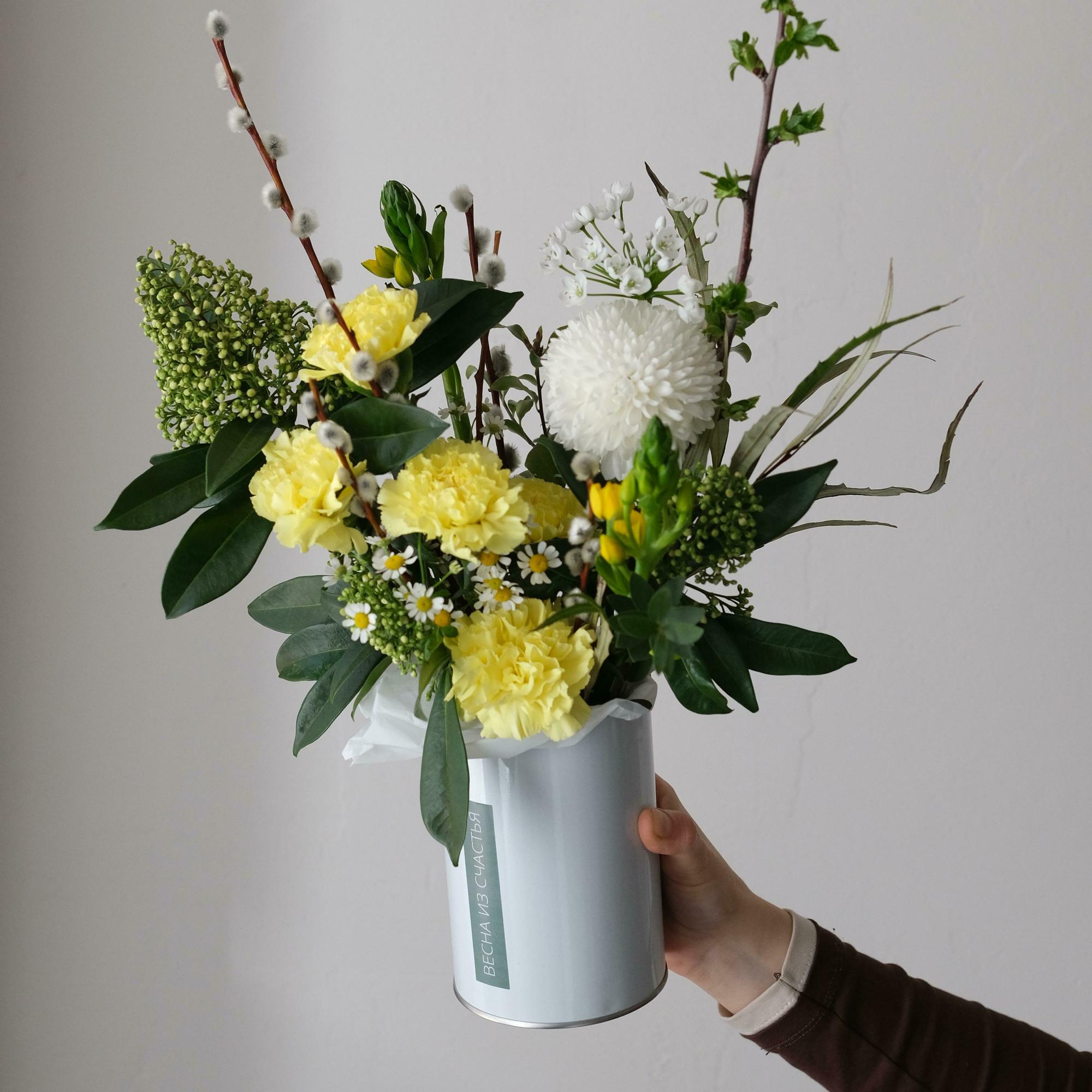 Солнечная композиция с вербой