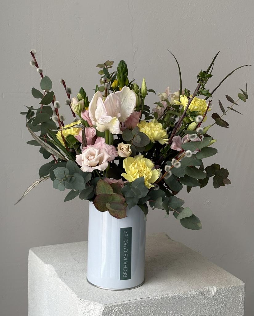 Весенняя банка с вербой