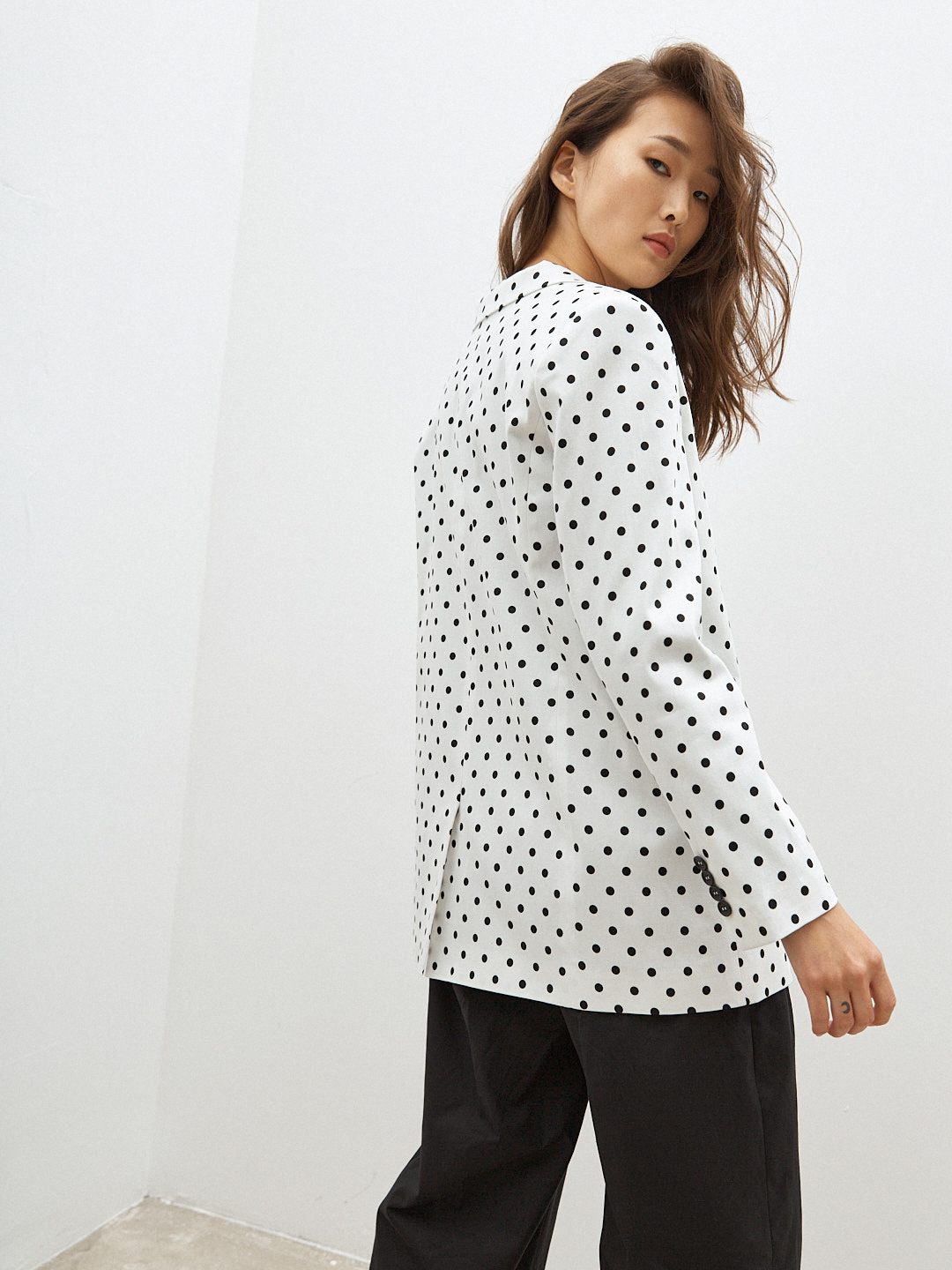 Пиджак oversize в горох