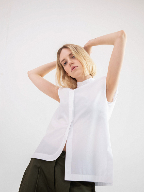 Рубашка из хлопка без рукавов