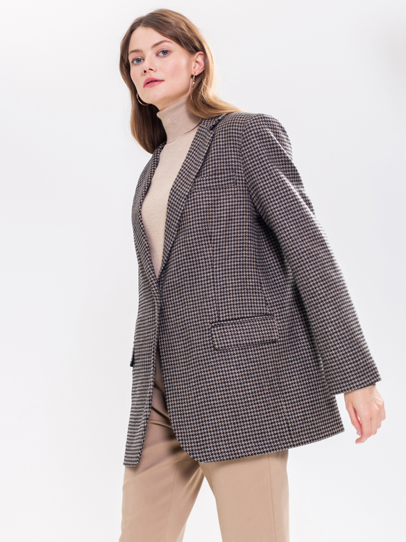 Пиджак oversize в гусиную лапку