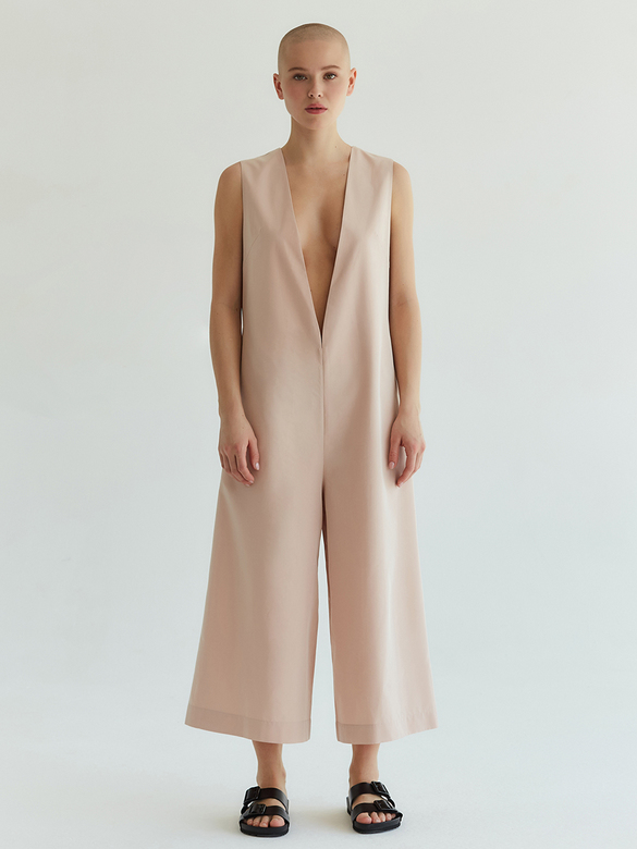 Комбинезон свободного кроя из шелка