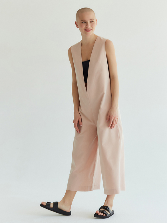 Комбинезон свободного кроя из шелка