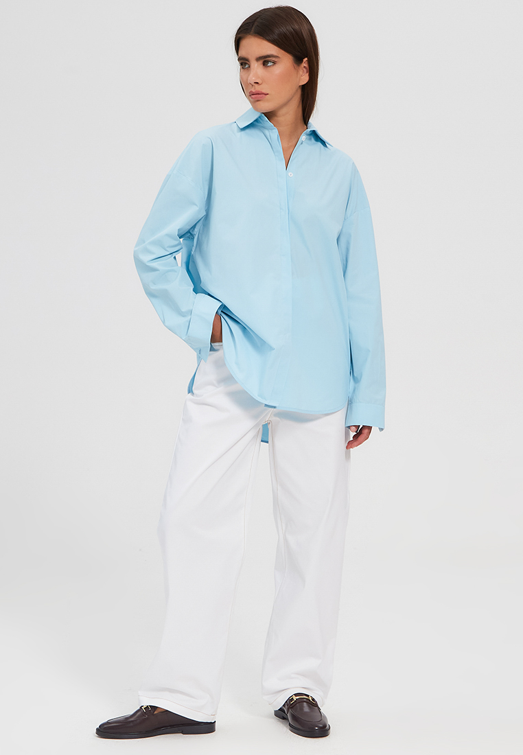 Рубашка свободная из хлопка