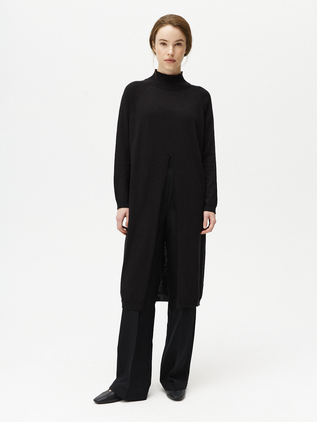 Свитер с разрезом из шерсти