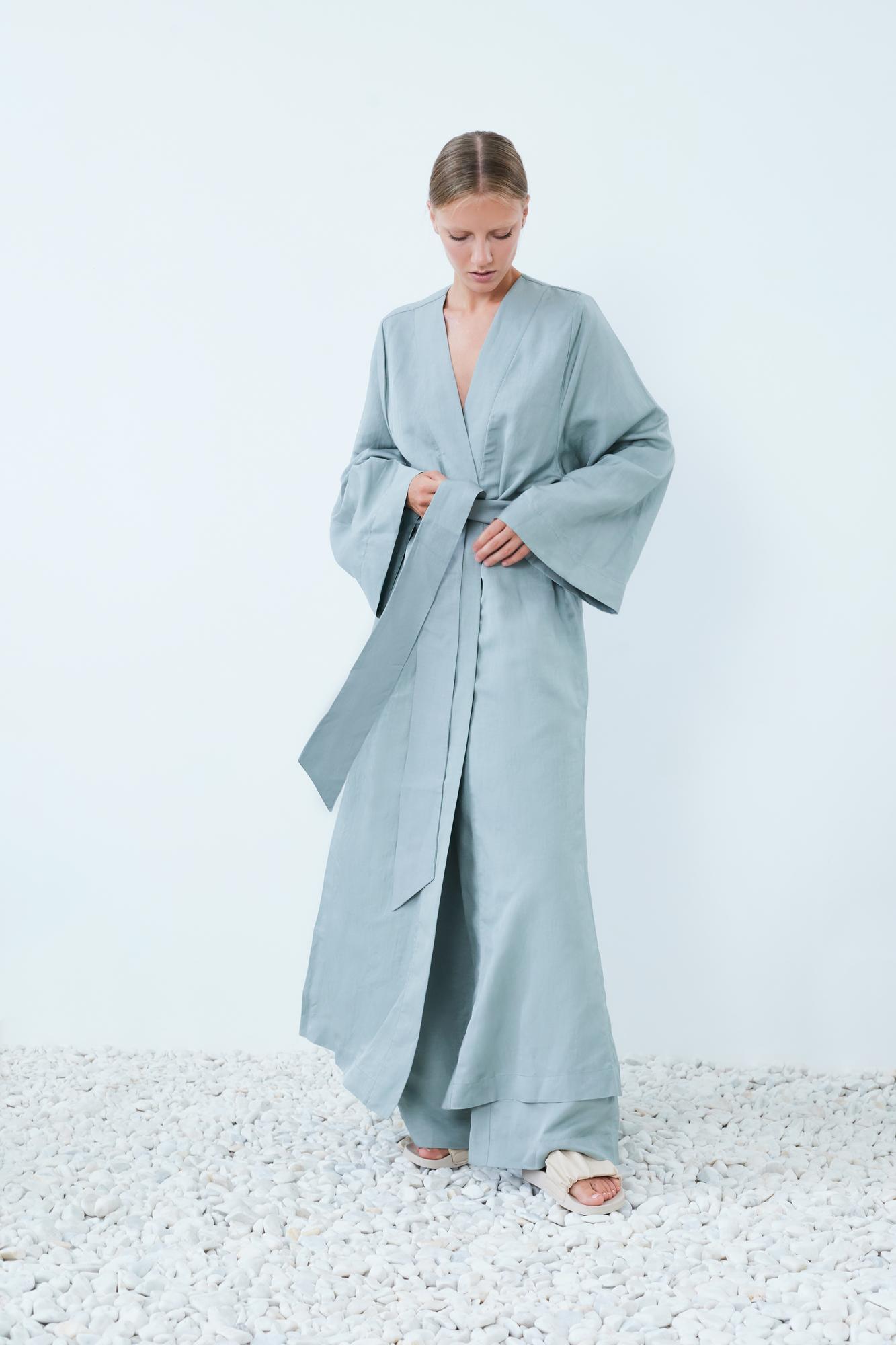 Кимоно с разрезами изо льна