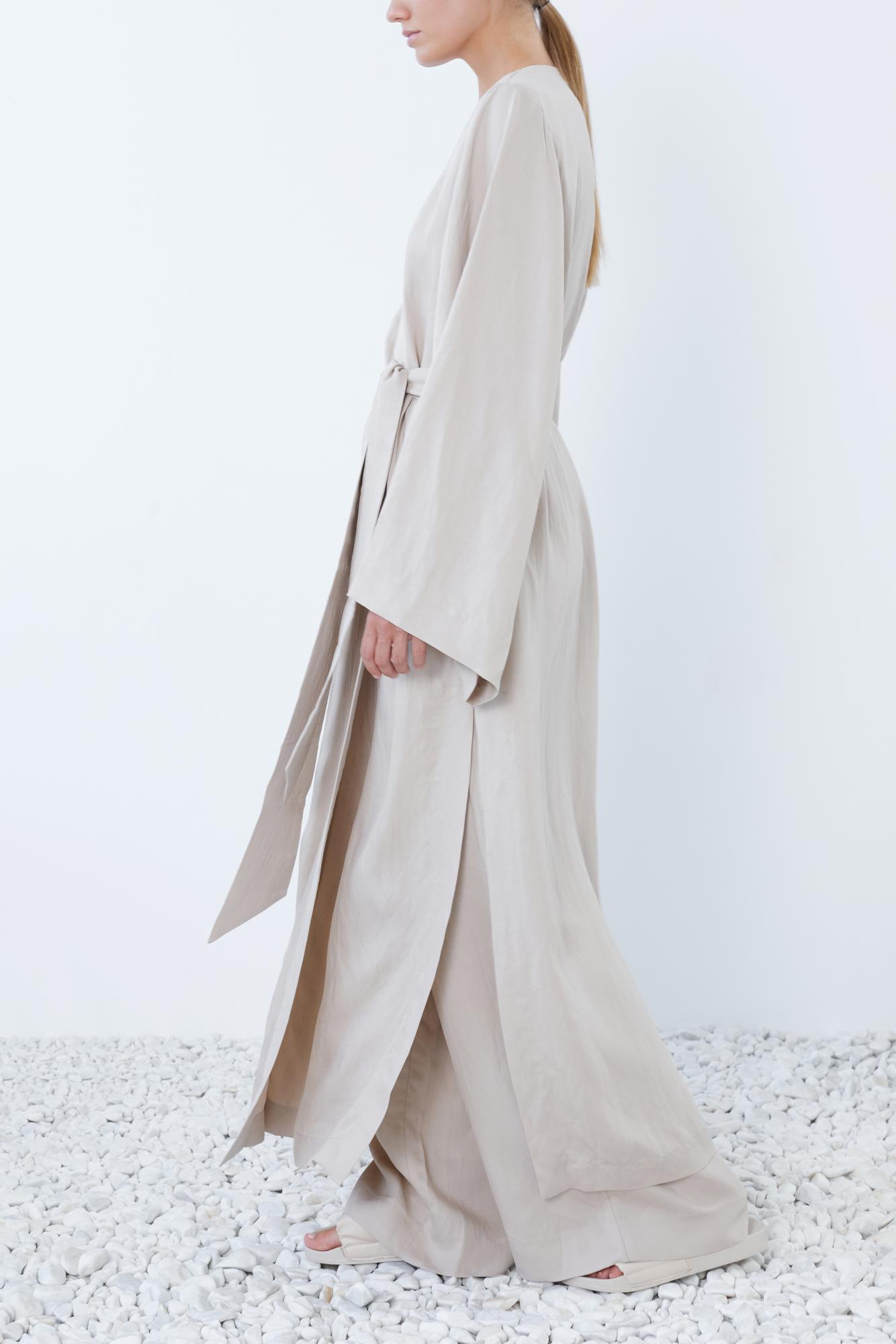 Брюки широкие изо льна