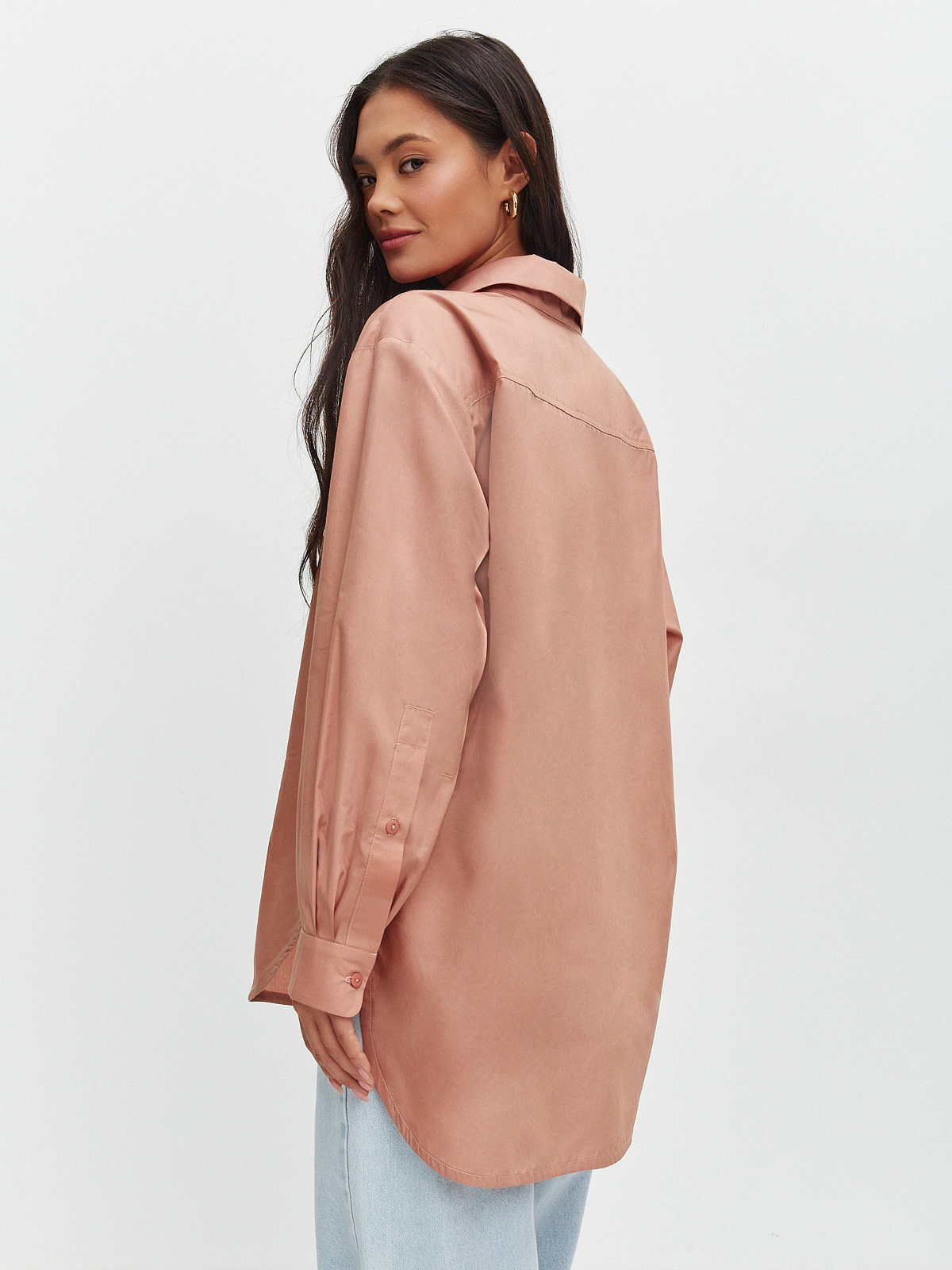 Рубашка свободная из облегченного хлопка