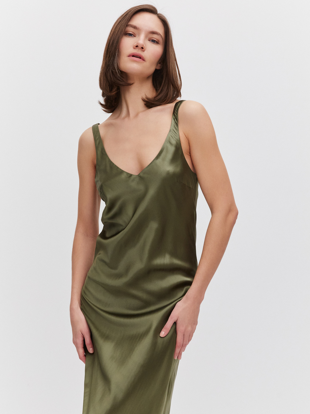 Платье-комбинация из шелка