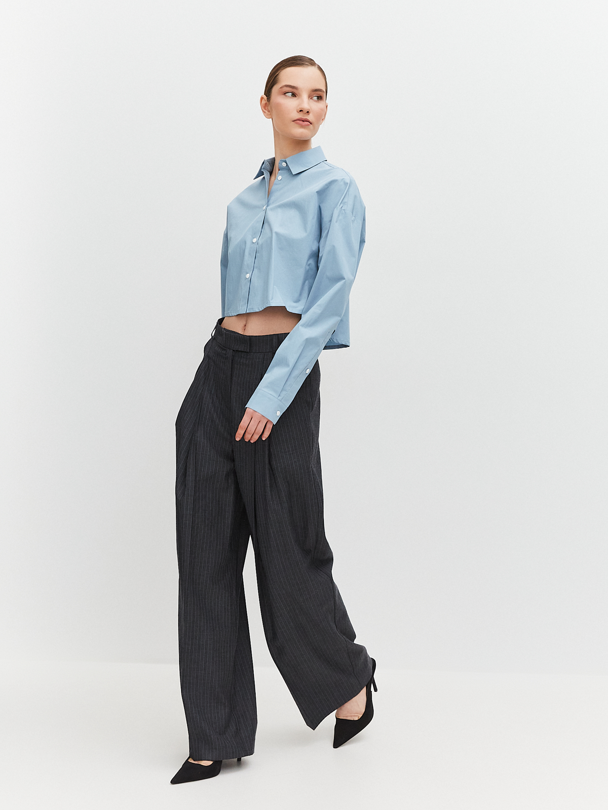 Брюки со складками