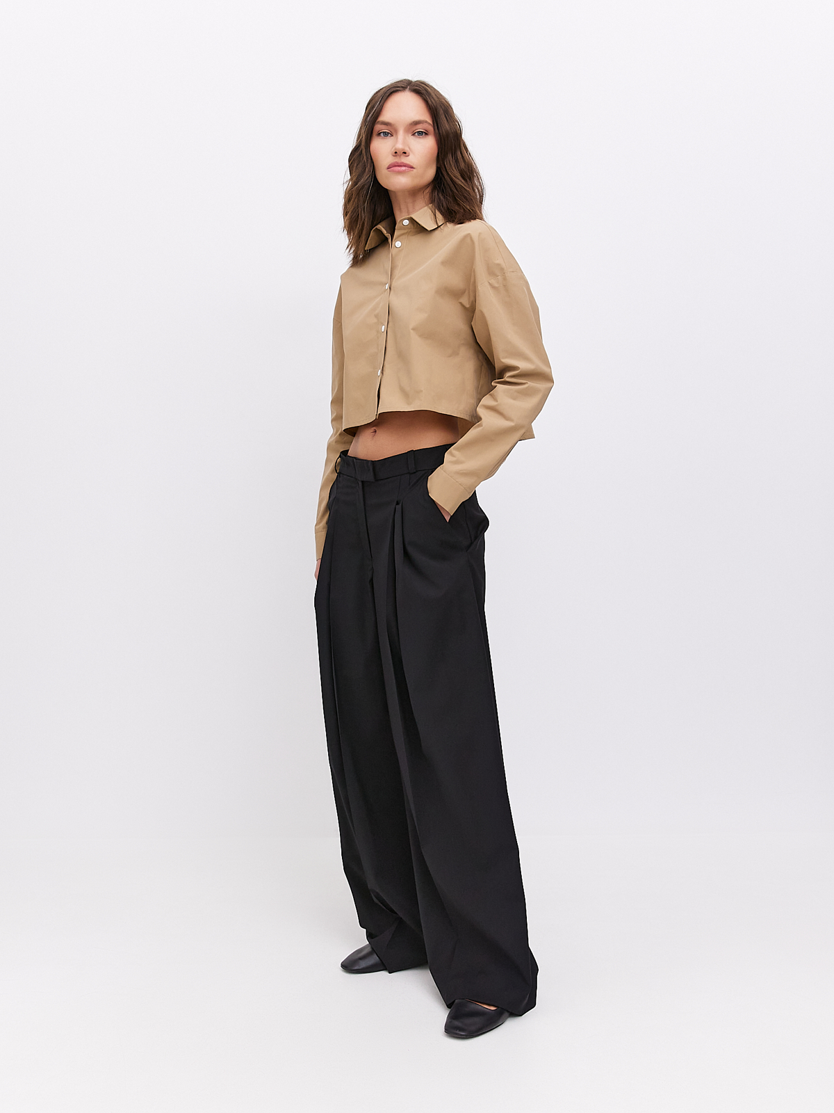 Брюки со складками