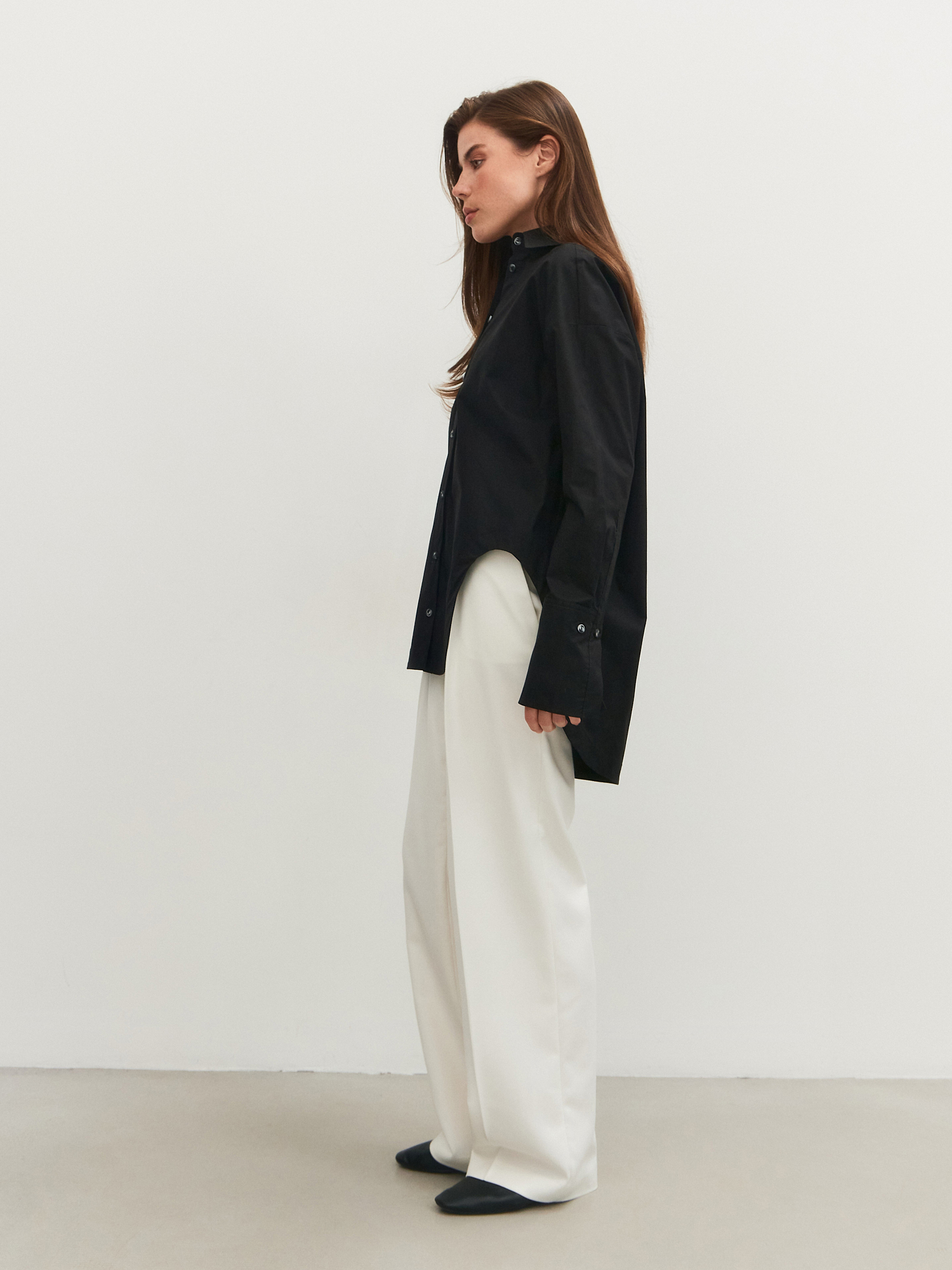 Рубашка оверсайз из хлопка