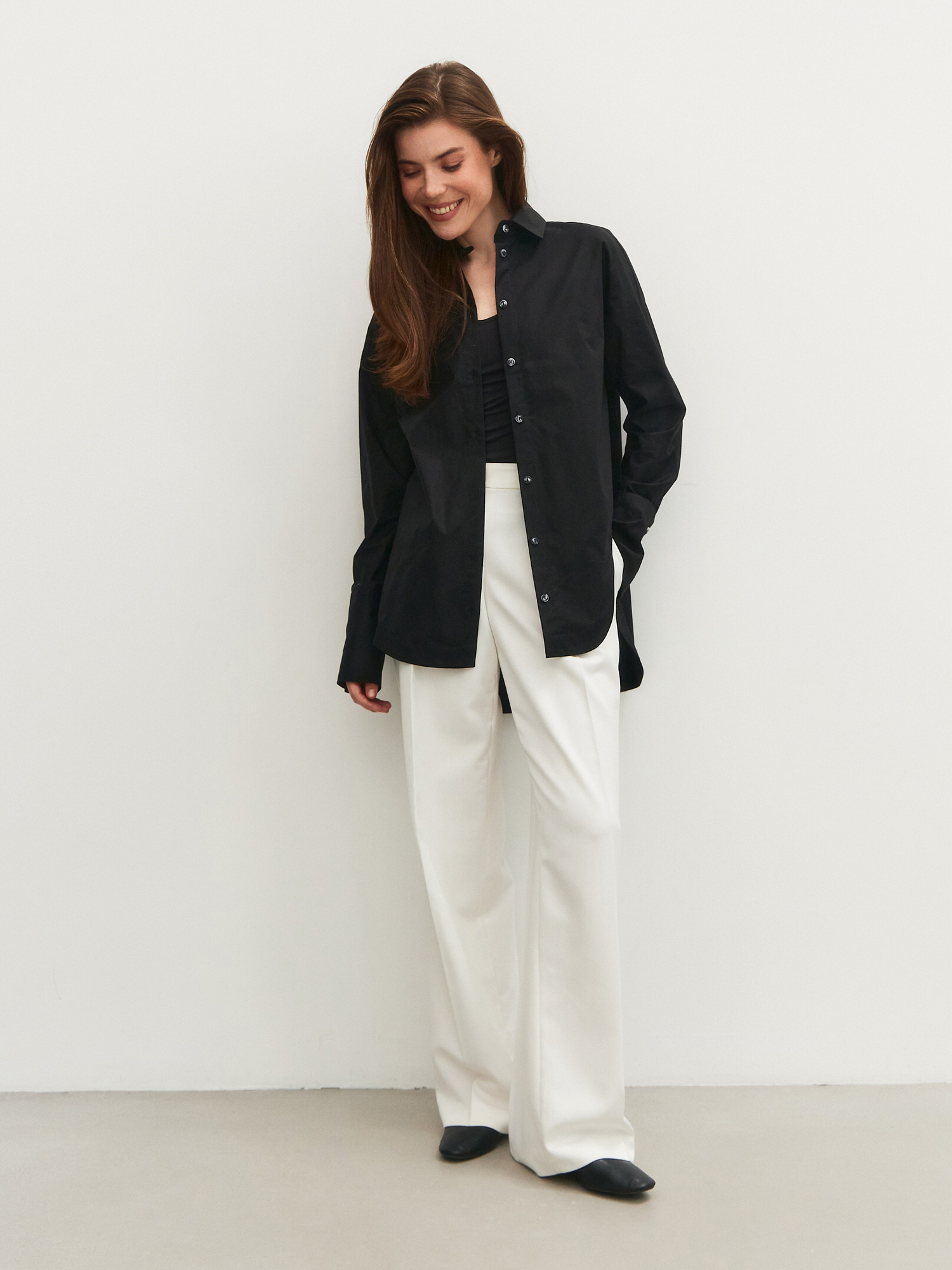 Рубашка оверсайз из хлопка