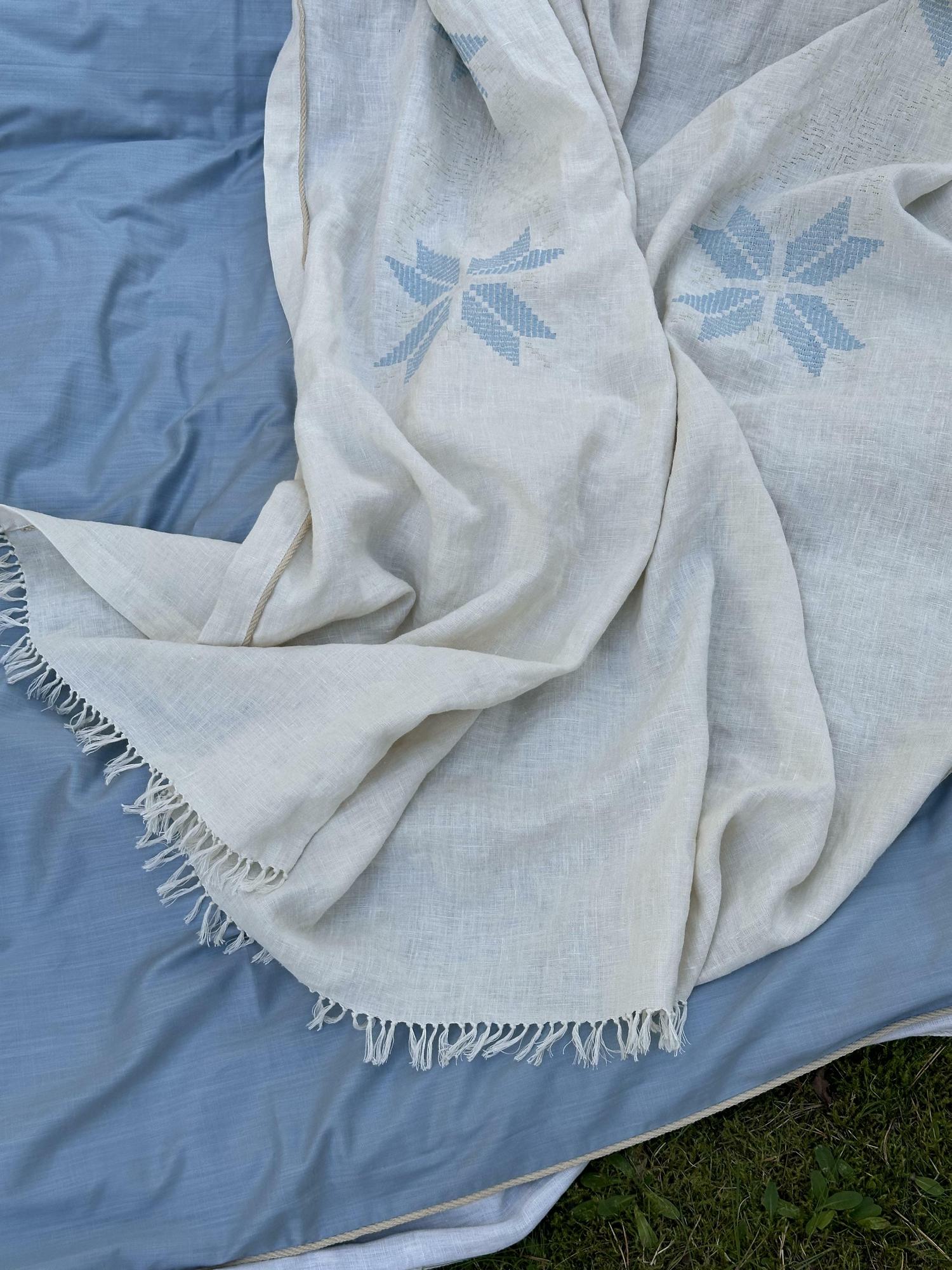 Плед с бахромой