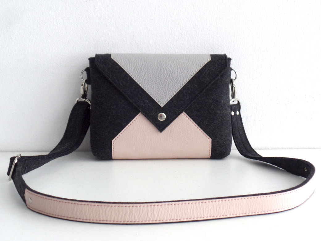 Сумка кроссбоди черный меланж