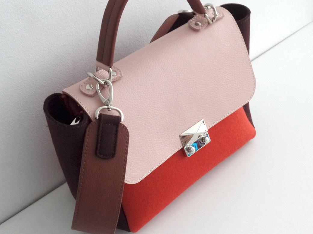 Сумка-трапеция терракотовая