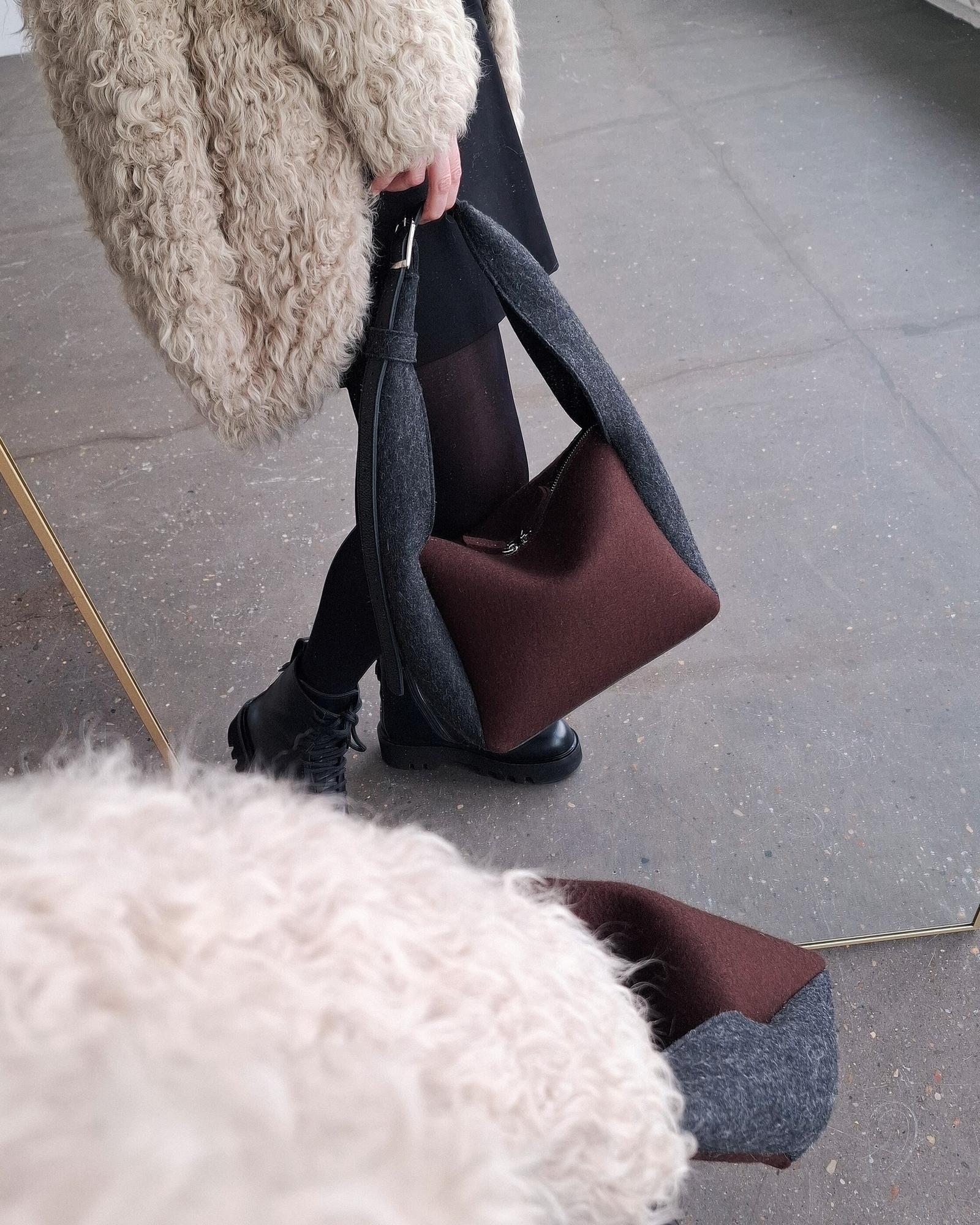 Сумка хобо шоколадная