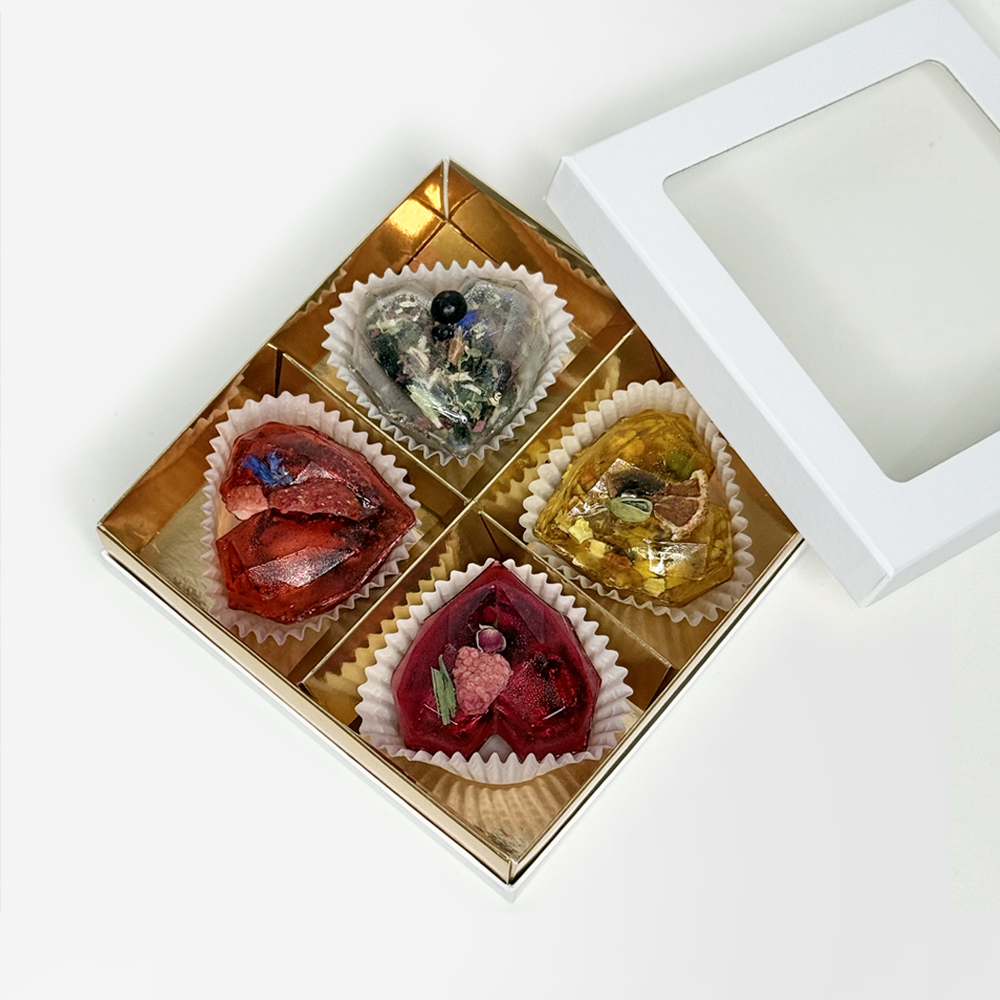 Подарочный набор из 4х чайных сердечек