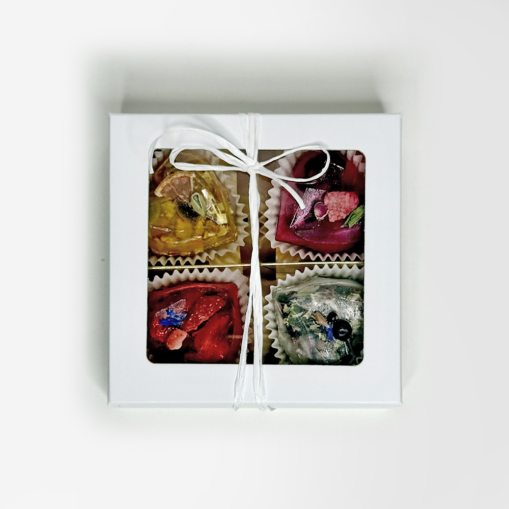 Подарочный набор из 4х чайных сердечек