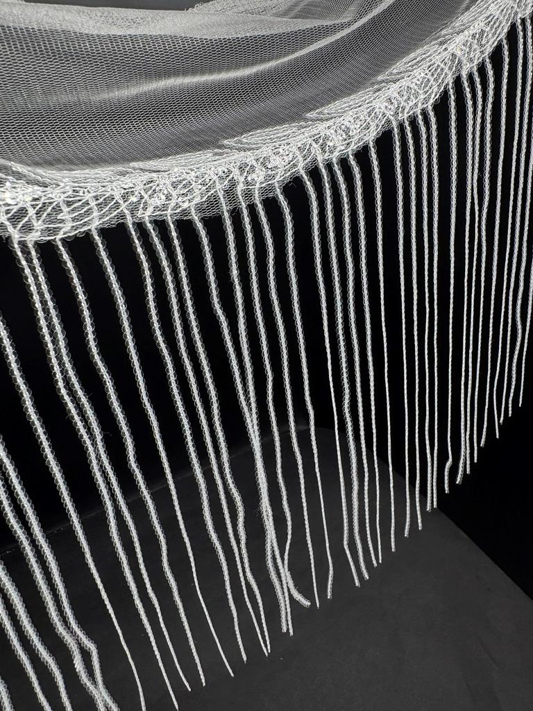 Нашивка кружевная бахрома YJ402-1 (уп.10м)