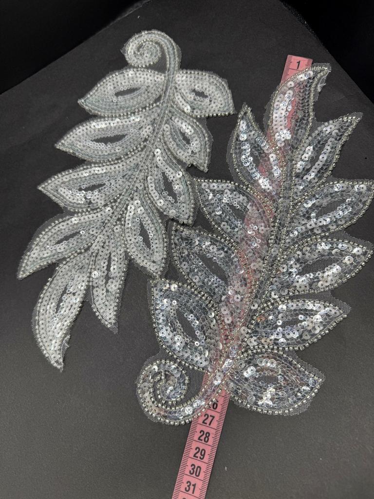 Нашивка кружевная аппликация YJ402-3 (2шт)