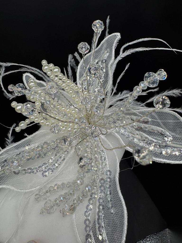 Нашивка цветок текстильный N193, 10cм.