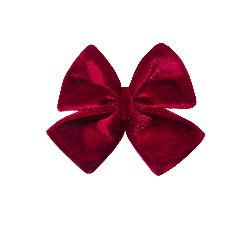 Бархатный бант на заколке RUBY