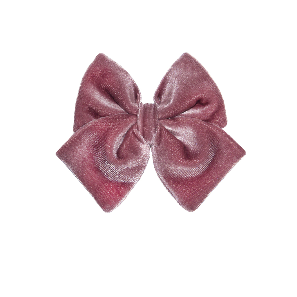 Бархатный бант на заколке ROSE