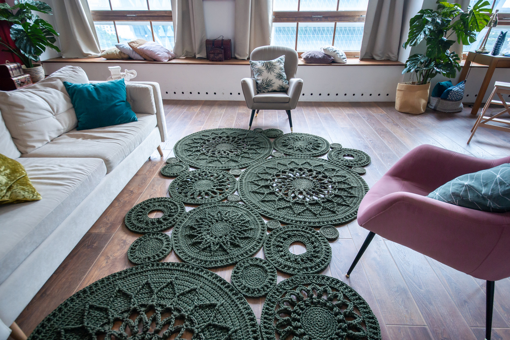 Текстовое описание "Ковер LaceSunflowers (Подсолнухи)"