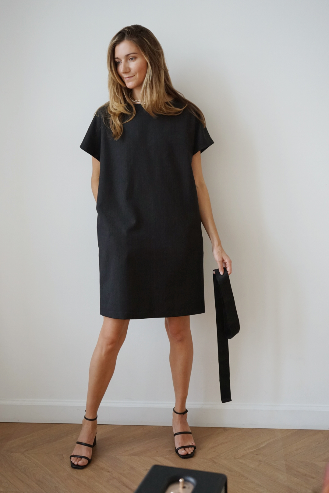 Платье-футболка из шерсти