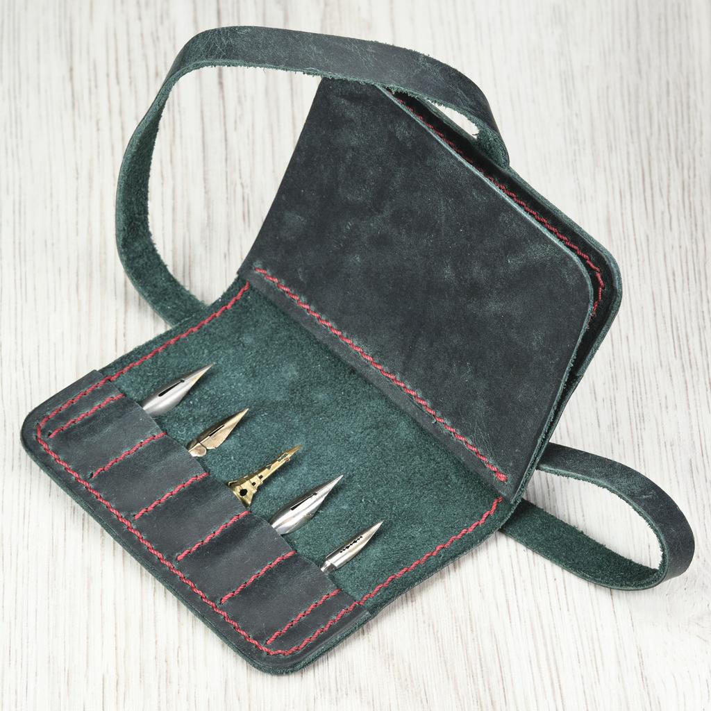 Кожаный пенал для перьев Bostone