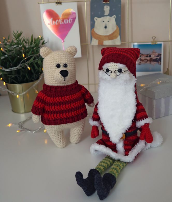 Санта и мишка набор